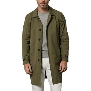 Velvet by Graham & Spencer Men's Harry Trench Coat Jacket Olive Green Large NEW